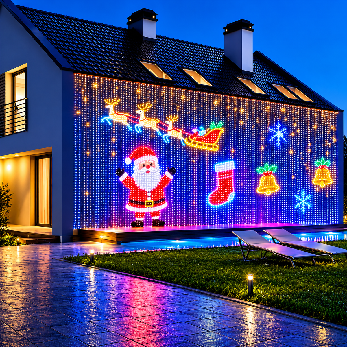 Smart LED Christmas Curtain Lights