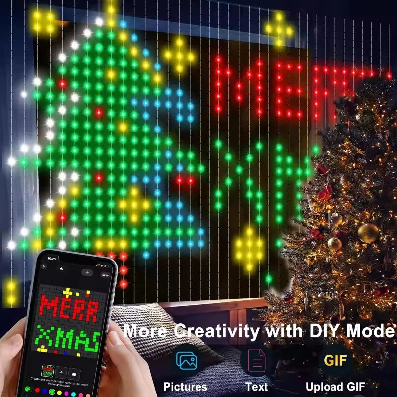 Smart LED Christmas Curtain Lights